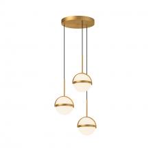 Alora Lighting MP301003BG-UNV - Globo 3 Head Brushed Gold LED Multi Pendant