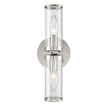 Alora Lighting WV309002PNCG - Revolve Clear Glass/Polished Nickel 2 Lights Wall/Vanity