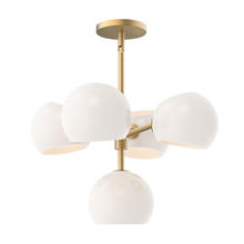 Alora Lighting CH548518BGOP - Willow 18-in Brushed Gold/Opal Matte Glass 5 Lights Chandeliers