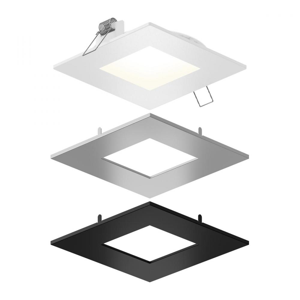 6 Inch Square LED Recessed Panel Light With Multi Trim