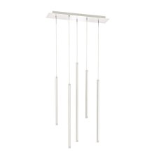 Dals PDLED120-5SQ-WH - 5 Light Square CCT LED Duo-Light Cylinder Pendant Cluster