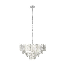 Eglo Canada 39627A - 10 LT Chandelier w/ Chrome Finish & Clear Glass Crystal Elements