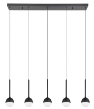 Eglo Canada 39712A - 4 LT Integrated LED Linear Pendant w/ Black Finish & White Diffuser