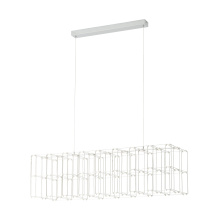 Eglo Canada 39763A - Integrated LED Linear Geomteric Cage Pendant w/ Chrome Finish