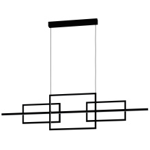 Eglo Canada 39798A - Integrated LED Linear Pendant w/ Black Finish & Geometric Design