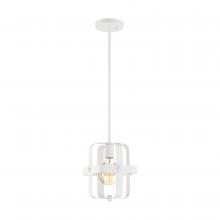  60/6721 - Prana - 1 Light Mini Pendant - White Finish