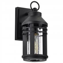 Nuvo 60/8101 - Wilton; 1 Light Small Wall Lantern; Matte Black with Clear Seeded Glass