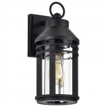 Nuvo 60/8102 - Wilton; 1 Light Medium Wall Lantern; Matte Black with Clear Seeded Glass