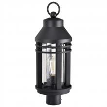 Nuvo 60/8105 - Wilton; 1 Light Post Top; Matte Black with Clear Seeded Glass