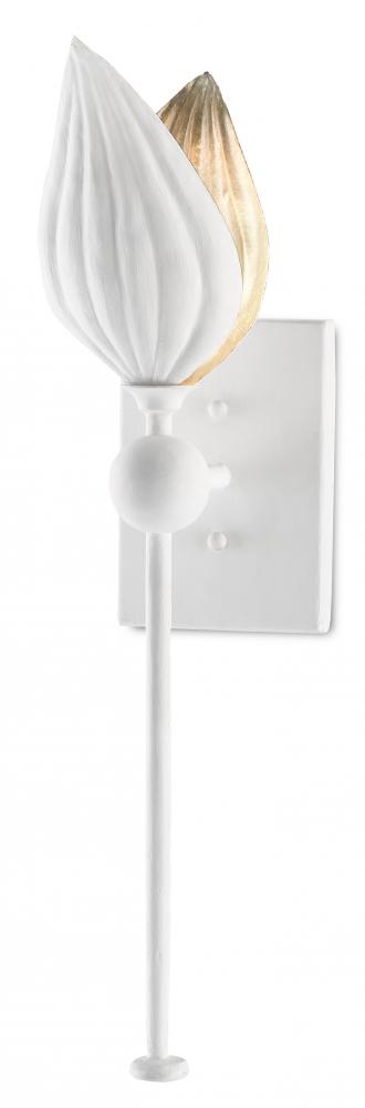 Peace Lily White Wall Sconce