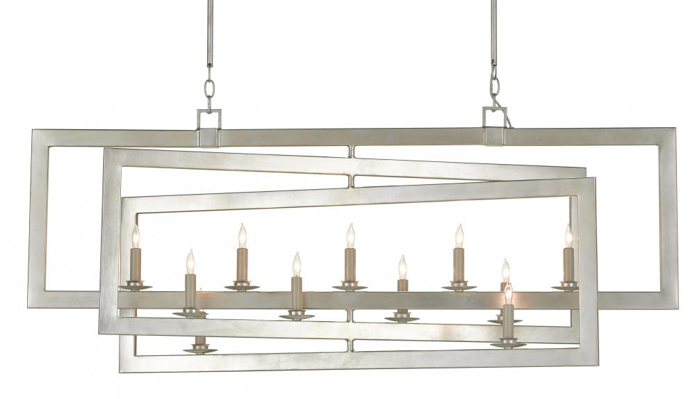 Middleton Silver Rectangular Chandelier