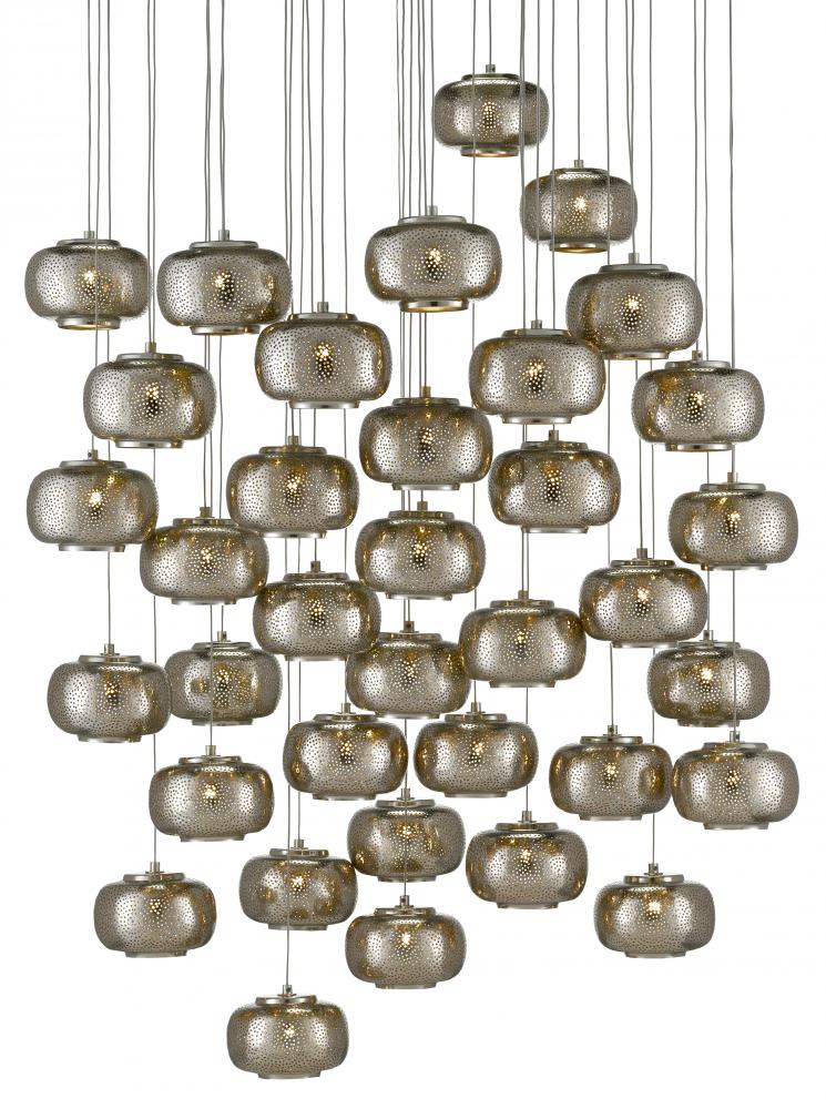 Pepper 36-Light Round Multi-Drop Pendant