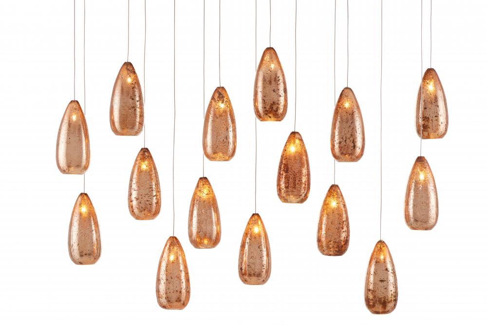 Rame 15-Light Linear Multi-Drop Pendant