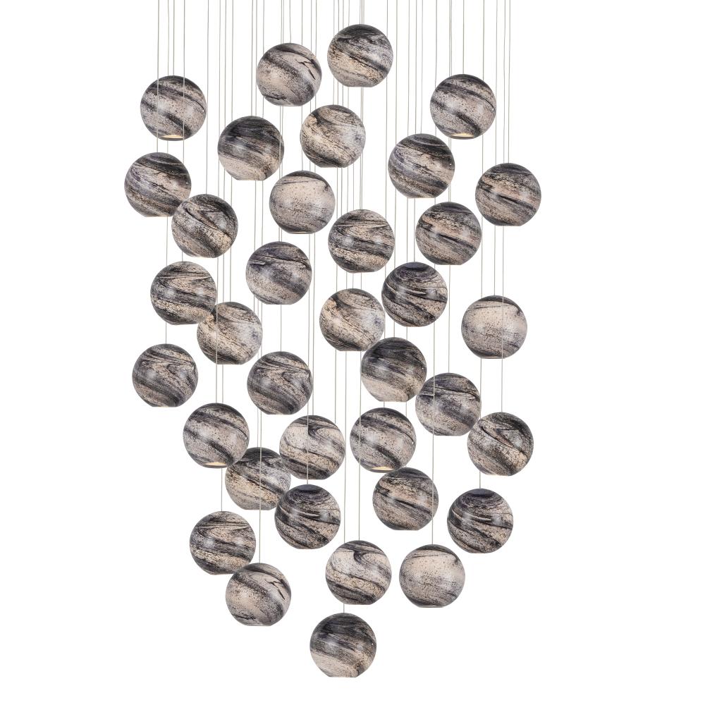 Palatino 36-Light Round Multi-Drop Pendant