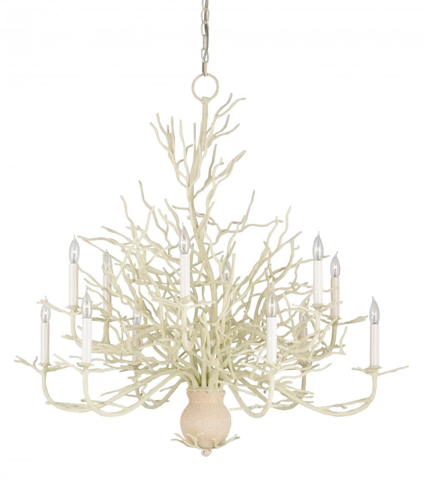 Seaward Large White Chandelier