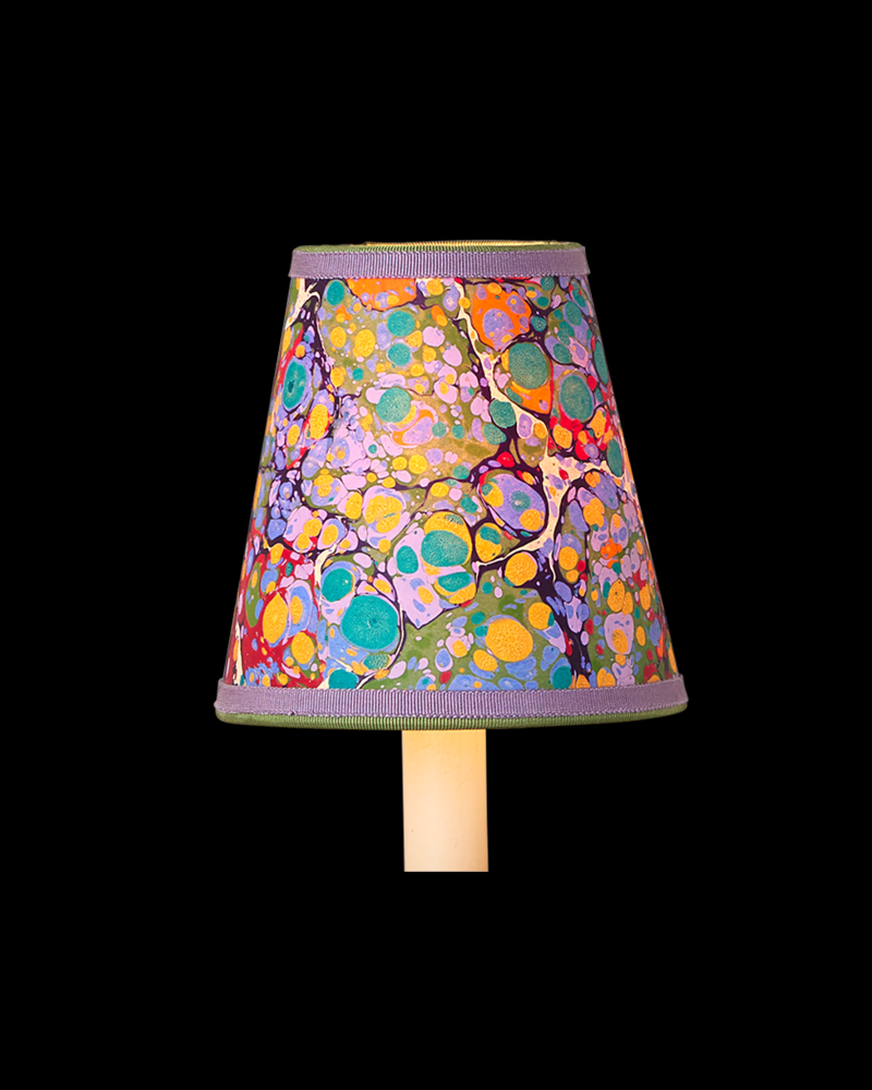 Marble Multi-Color Paper Tapered Chandelier Shade