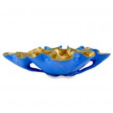 Currey 1200-0622 - Wrapped Lotus Leaf Blue Bowl