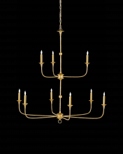  9000-1254 - Nottaway Two-Tier Gold Chandelier