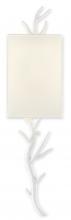 Currey 5000-0149 - Baneberry White Wall Sconce, White Shade, Right