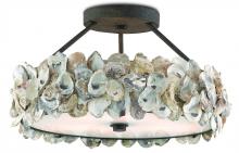  9000-0265 - Oyster Shell Semi-Flush Mount