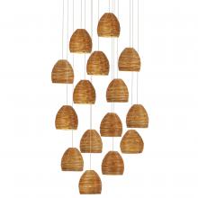 Currey 9000-1001 - Beehive 15-Light Round Multi-Drop Pendant