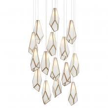 Currey 9000-1036 - Glace White 15-Light Round Multi-Drop Pendant