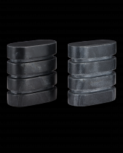  1200-0945 - Bheslana Marble Black Object Set of 2