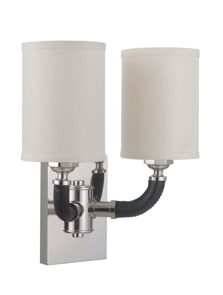 Huxley 2 Light Wall Sconce in Polished Nickel
