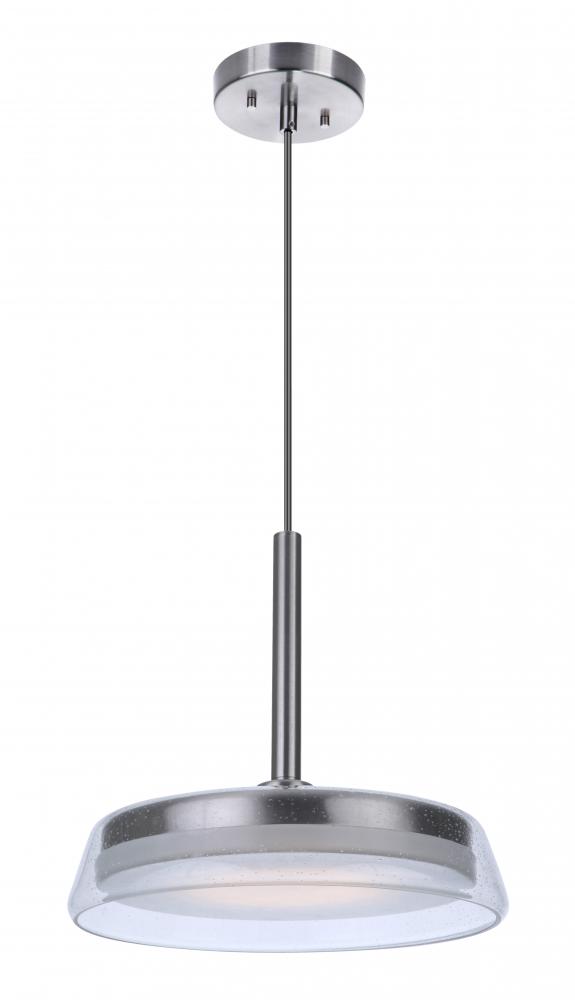 Centric 14" LED Pendant in Brushed Polished Nickel
