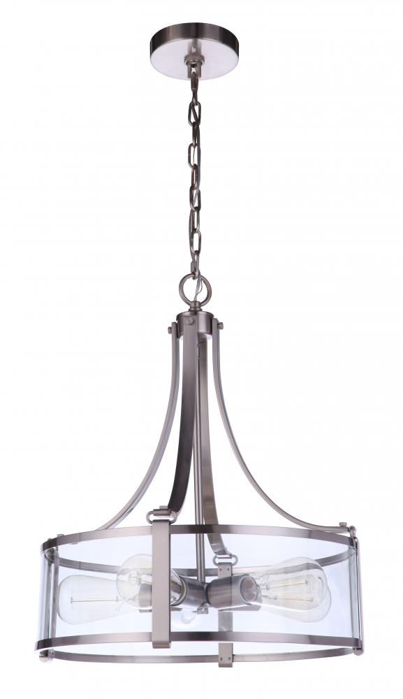 Elliot 5 Light Pendant in Brushed Polished Nickel