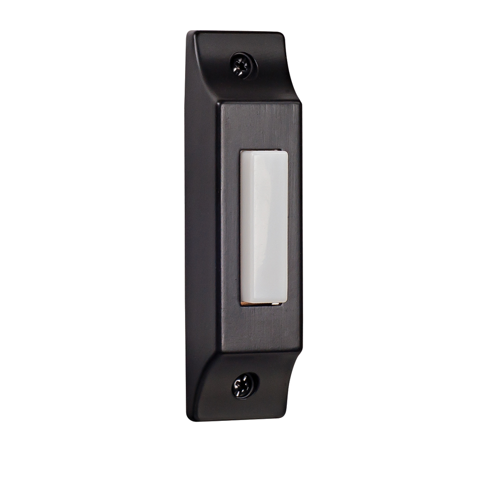 Surface Mount Die-Cast Builder's Series LED Lighted Push Button in Matte Black