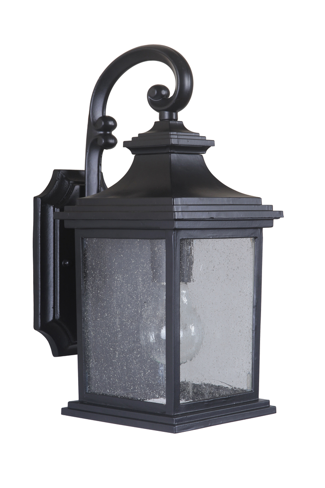 Gentry 1 Light Small Outdoor Wall Lantern in Midnight