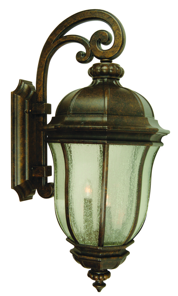 Harper 3 Light Large Outdoor Wall Lantern in Peruvian Bronze Outdoor