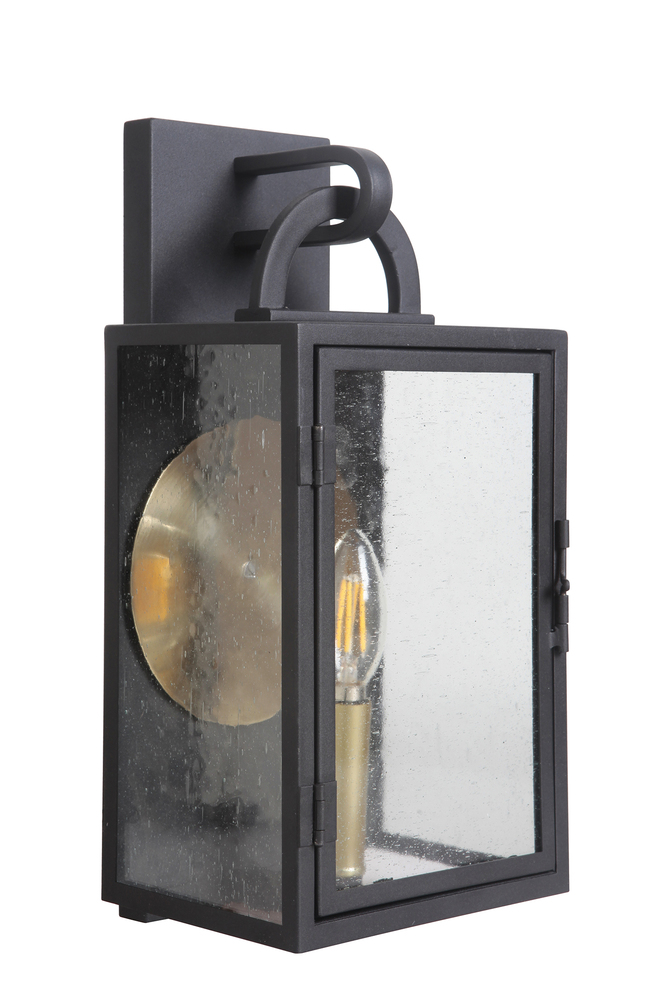 Wolford 1 Light Small Outdoor Wall Mount in Textured Black