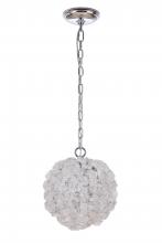 Craftmade 48490-CH - Roxx 1 Light Medium Pendant in Chrome w/Quartz Crystals