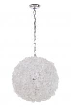 Craftmade 48493-CH - Roxx 4 Light X-Large Pendant in Chrome w/Quartz Crystals