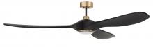  EVY84FBSB3 - 84" Envy in Flat Black/Satin Brass w/ Flat Black Blades