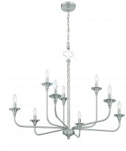 Craftmade 57029-BNK - Jolenne 9  Light Two-Tier Chandelier in Brushed Polished Nickel