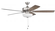  S111BNK5-60DWGWN - 60" Super Pro 111 in Brushed Polished Nickel w/ Driftwood/Grey Walnut Blades