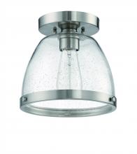  X1408-BNK - Lodie 1 Light 7.5" Flushmount in Brushed Polished Nickel