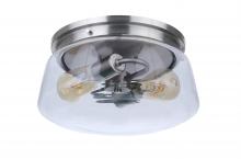 Craftmade ZA3837-SA - Laclede 2 Light Outdoor Flushmount in Satin Aluminum