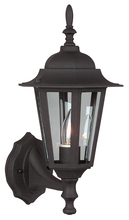 Craftmade Z150-TB - Straight Glass Cast 1 Light Small Outdoor Wall Lantern in Textured Black