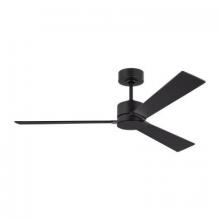 Visual Comfort & Co. Fan Collection 3RZR52MBK - Rozzen 52" Indoor/Outdoor Midnight Black Ceiling Fan with Handheld Remote Control